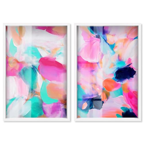 Ensemble d'art abstrait Art Remedy Curry 40x61 cm pour salon chic - 2