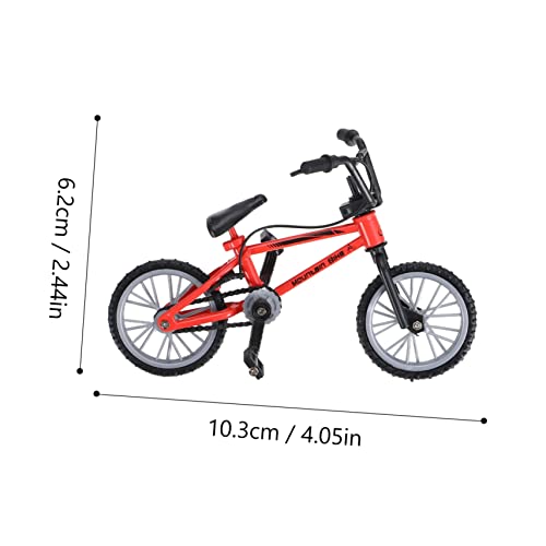Besportble 3 Sets Finger Bike Mini Figurine Exercie Bikes Pet Toys Miniature Bike Model Skateboard Park Ramp Toys Wiggles Toys Bike Toy Finger Bicycle Finger Mini Bike Plastic Red Puzzle Doll #TOP3