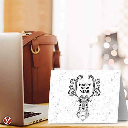 Greeting Cards Set – 4.25 X 5.5" Blank White Cardstock And Envelopes Perfect For Business, Invitations, Bridal Shower, Birthday, Interoffice, Holiday Cards, Weddings And All Occasion – Bulk Set Of 30 #TOP3