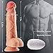 G-spot Thrusting Dildo Vibrator for Beginners, Liquid Silicone Telescopic Dildo with Rotation and Heating, Fondlove Wireless Remote Waterproof Realistic Penis with Suction Cup Sex Toy for Solo Duet