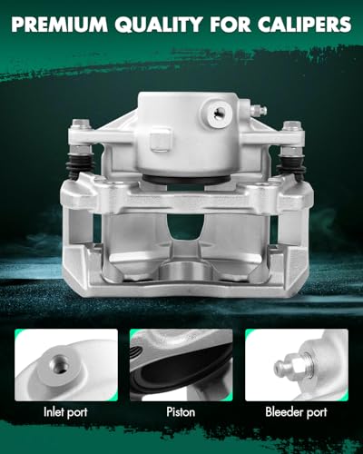 Image of SCITOO 19B3724 19B3725 Front Left & Right Disc Brake Calipers w /Bracket Fit For Mercedes-Benz For C250 2012-2015,For Mercedes-Benz For SLK250 2012-2015, Single Piston