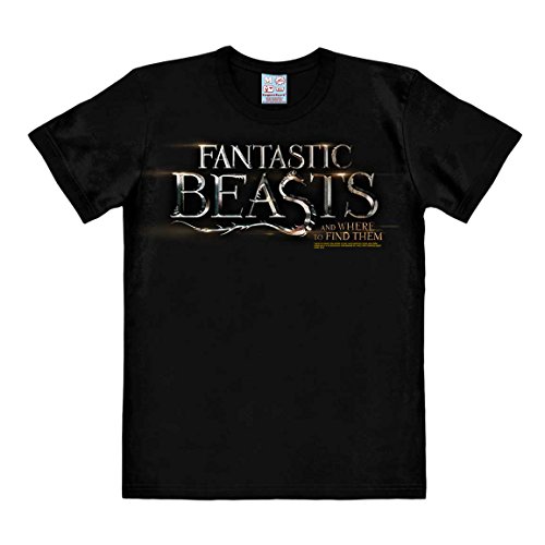 Logoshirt Animales fantásticos - Fantastic Beasts Logo Camiseta Hombre - Negro - Diseño Original...