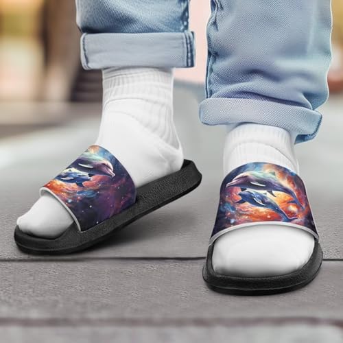 Howilath Sea Animal Print Kids Slides Non-Slip Open Toe Slippers Boys and Girls Sandals Pillow Cloud Slippers with EVA Sole3