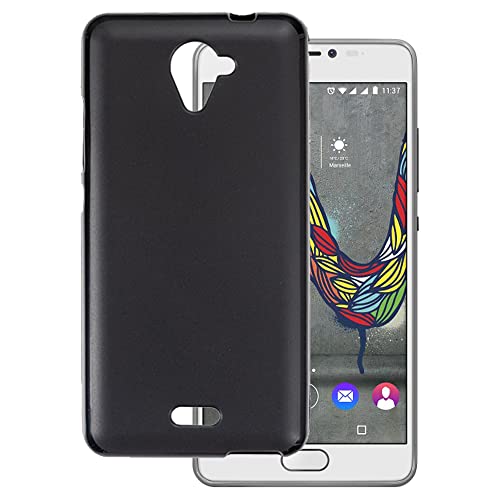 OAGELIM Hülle kompatibel mit Wiko U Feel Fab 4G Hülle Stoßfeste TPU Weiche Flexible Schützende Handyhülle mit Kratzfestigkeit & Militärischer Fallschutz (Schwarz)