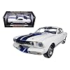 Shelby Collectibles SC168-1 1965 Ford Shelby Mustang GT 350R Roof with Blue Stripes and Printed Carol Shelby Sign on White 1/18