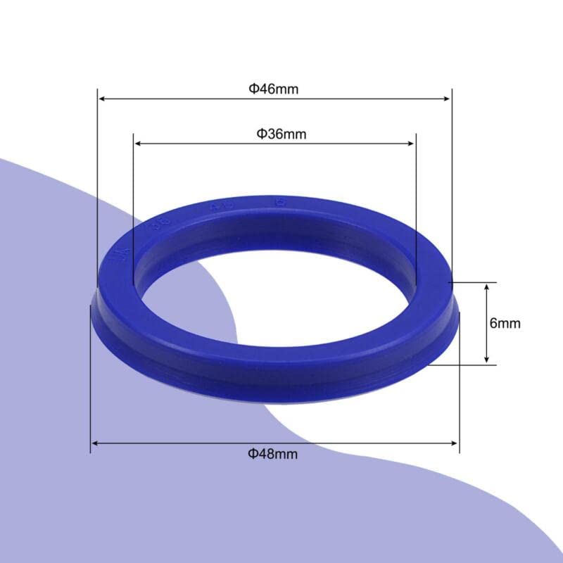 Tool parts UN Radial Shaft Seal 36mm ID x 46mm OD x 6mm Width PU Oil Seal - Blue