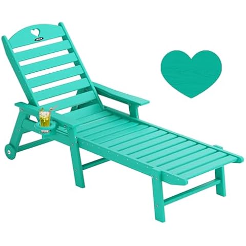 Aokia Outdoor Lounge Chair with Wheels Cover