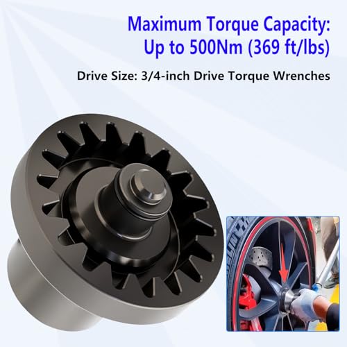 Image of ZKTOOL Center Lock Wheel Nut Socket for Lamborghini Dani, 3 /4 Drive. Anti-Theft Wheel Socket, Anti-Theft Screw Socket Socket. 470012257 Black