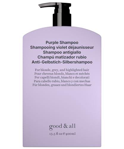 Good&All Shampoing Violet Déjaunisseur pour Cheveux Blonds, Blancs et Méchés - Sans Sulfate, Paraben, Parfum, Vegan - 400ml