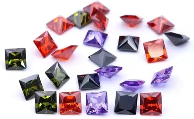 Pierres précieuses cubiques en vrac de 20 pièces pour la fabrication de bijoux sur mesure