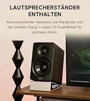 Edifier M60 Multimedia-Lautsprecher Bluetooth 5.3, 66W RMS, Hi-Res Audio & Hi-Res Wireless Audio, LDAC, 3" Mittelbass & 1" Hochtöner, USB-C & Aux-Eingänge, Kompakter Desktop Lautsprecher - Schwarz – Ansicht 8