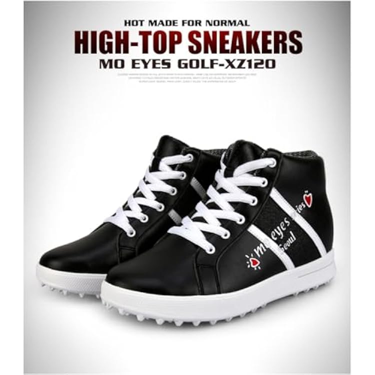 Women's High top Golf Shoes, Waterproof Ladies Lightweight Breathable gaolf Sneakers Designed for Balance Performance Women for Birthday Gifts