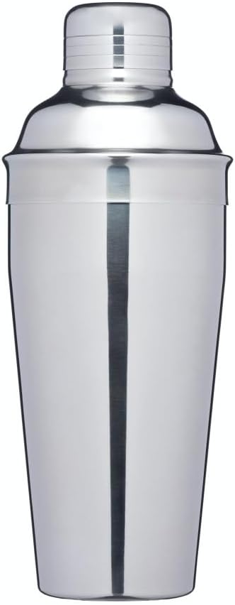 BarCraft Double-Walled Insulated Stainless Steel Cocktail Shaker with Recipe Leaflet, 500 ml (17.5 fl oz)