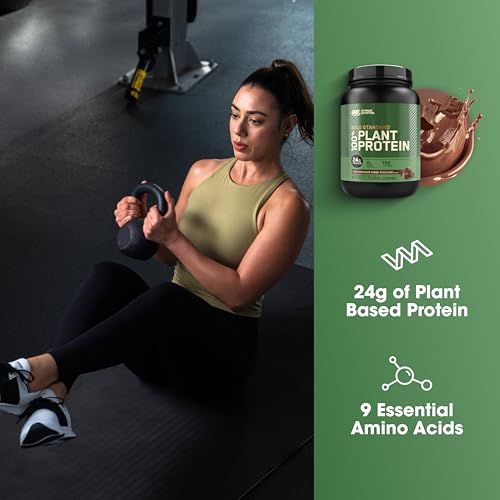 Image of Optimum Nutrition Gold Standard 100% Plant Based Protein Powder, Gluten Free, Vegan Protein for Muscle Support and Recovery with Amino Acids - Rich Chocolate Fudge, 20 Servings (Packaging May Vary)