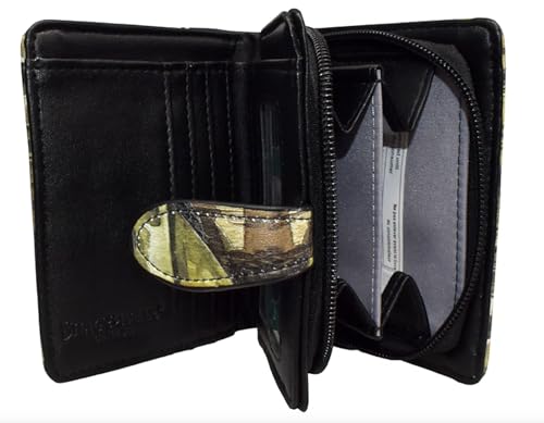 Shag Wear Fox Family Small Animal Wallet for Women and Teen Girls Vegan Faux Leather Black 4.5"2