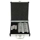 Optical Trial Lens Set Kit, Optical Trial Lens Set Optometry Kit Metal Rim Ophthalmic Lenses + Aluminum Case +Trial Frame, for Optometrists, Vision Testers,Household Use (68pcs/Set)