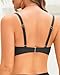Tempt Me Underwire Push Up Black Bikini Top - Women Swimsuit Tops Bathing Suit Bra Top Only XXL