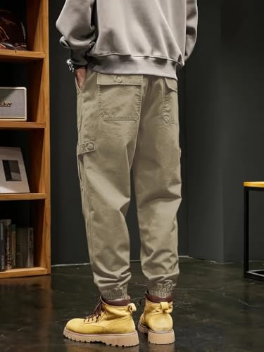 Image of Leriya Fashion Men's Cargo Pants | 4 Pocket Cotton Cargo Joggers for Men | Loose Fit Stylish Pant with Pockets | Casual Baggy Trousers & Streetwear Lower
