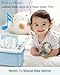 Elyina Baby Wipe Warmer with Soothing Music & White Noise, Innovative Spring Design, No-Dry Moisture Lock, Fast and Even Heating, 4 Temp Modes – Diaper Change Essential