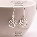 Hoops & Loops 925 Sterling Silver Puppy Dog Cat Pet Paw Print Love Heart Drop Dangle Hook Earrings for Women Men (Silver)