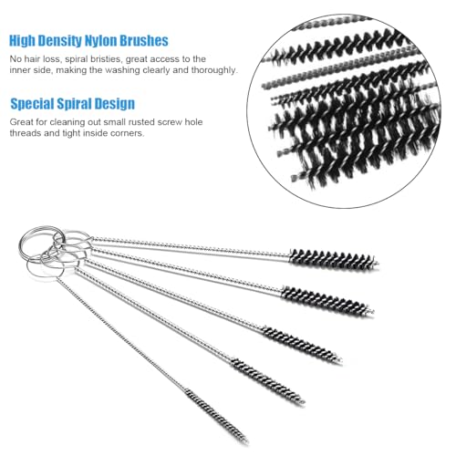 Image of Car Carburetor Cleaning Kit, Carburetor Carbon Dirt Jet Remove Cleaner 13 Stainless Steel Cleaning Wires Set 10 Cleaning Needles 5 Nylon Brushes 1 Sharp Pick, Universal for Vehicles