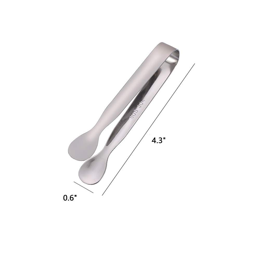 Mini Stainless Steel Serving Tongs - Silver -9 Mini Stainless Steel Serving Tongs - Silver -9