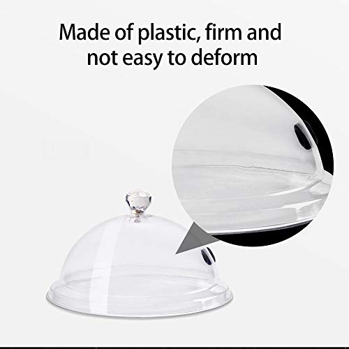 NEXT-SHINE Smoke Infuser Food Dome Cover 12 inch Plastic Lid Work for Plates Glasses Bowls with GM1100, Smoking Gun Specialized Accessory for Meat Cocktail Drinks BBQ - Thumbnail 6