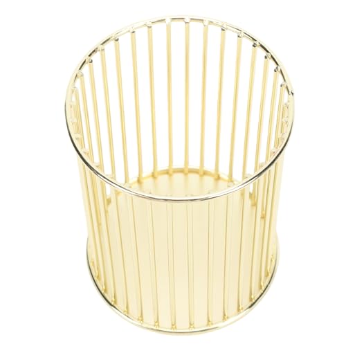 Brrnoo Porte-stylo en Métal doré, Tasse de Rangement pour Pinceaux de Maquillage en Fer pour Bureau à Domicile, avec Organisateur pour Crayons, Stylos et Pinceaux