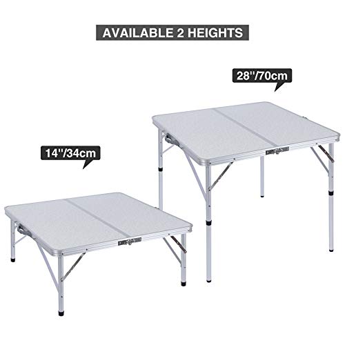 Redcamp 32" Square Folding Card Table, Lightweight Portable Fold In Half Small Card Tables For Adults Indoor Outdoor Use, White #TOP3