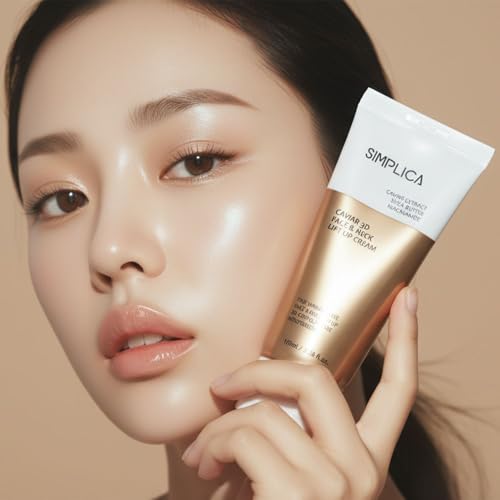 SIMPLICA �L���r�A �t�F�C�X �N���[�� �� �� �t�@�[�~���O���t�g Caviar Facial Cream Neck Brightening Lift Up