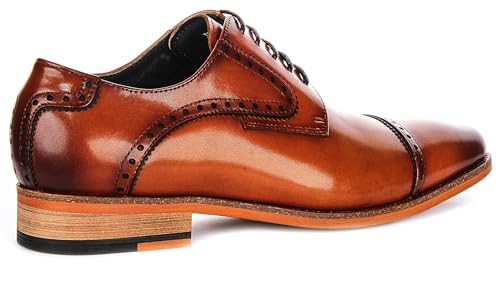 Jenson Men's Brouge Pattern Oxford Shoes Shoes3