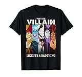 Disney Villains Colorful Group Shot Humor Graphic T-Shirt