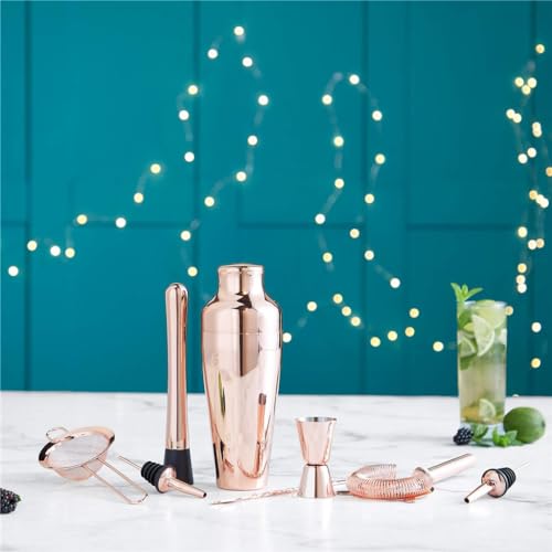 Coctelera acero inoxidable Nordic set 8 piezas rosa gold miniatura 2
