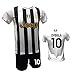 DND DI D'ANDOLFO CIRO Completo Calcio Maglia bianconera Home Paulo Dybala 10 la Joya e Pantaloncino con Numero 10 Stampato Replica Autorizzata 2020-2021 Taglie da Bambino e Adulto (8 Anni)