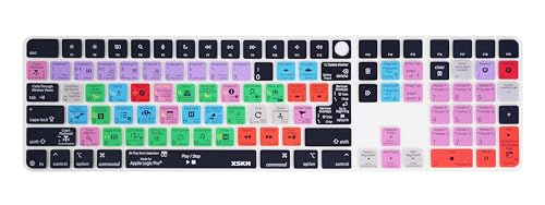 XSKN Logic Pro Shortcuts Keyboard Cover Skin Fits for Apple 2024 iMac M4 Chip Magic Keyboard with Touch ID and Numeric Keypad A3119