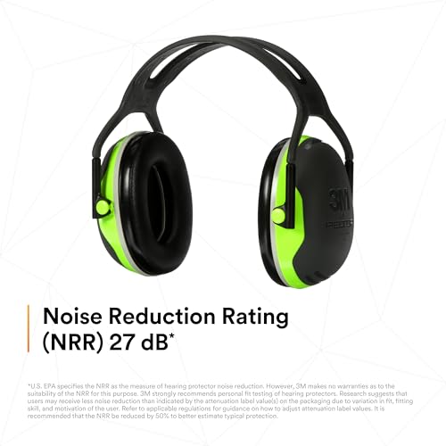 Image of 3M PELTOR Hearing Protection Earmuffs, X4 Series Noise Protection, Construction, Manufacturing, Assembly, Sanding