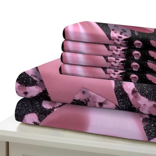 Parure de lit lys roses en microfibre 3D Super King 260x220cm - 7