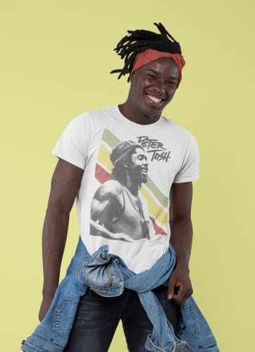 Peter Tosh T Shirt Happy Rasta Stripes Adult Short Sleeve T Shirt Reggae Vintage Style Graphic Tees