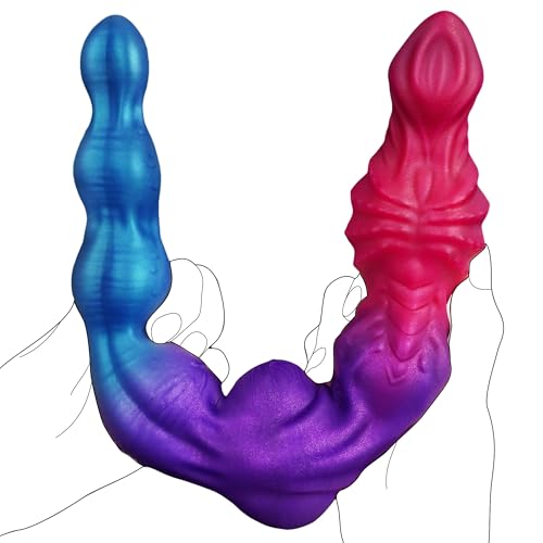 35 5 cm Monster Dildo XXL Anal Dildo mit Knoten Großer Doppeldildo Analplug Fantasy Dildo Anal für Frauen Männer & Paare Silikon Langer Sextoy