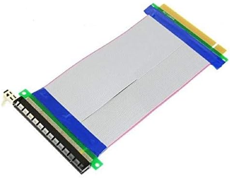 Multibao 16X to 16X PCI-E PCIe Express Extender Extension PC Ribbon Cable Riser Card Cord