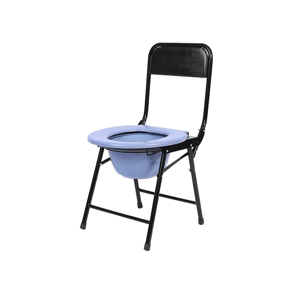 BHGFYXBS Commode/Shower Chair Folding Commode Portable Toilet Seat Bedside Commode Chair Camping Toilet Chair For Seniors Disabled And Pregnant For Trips Hiking Toilet Alternative