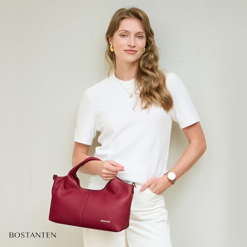 Image of BOSTANTEN Genuine Leather Purses for Women Designer Handbags Crossbody Shoulder Bags Top Handle Satchel with Adjustable Strap