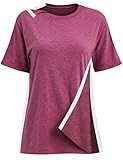 Shoulder Surgery Recovery Shirts Women Post Surgery Shirt Left and Right Side Snap Access Recovery T Shirt for Women (X-Large, Light red)