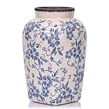 Pièce Décorative Polyvalente – Ce vase bleu et blanc en céramique est parfait pour différentes occasions. Utilisez-le comme vase à fleurs rustique, vase chinoiserie pour une touche d'élégance, ou vase de ferme moderne pour compléter votre décoration intérieure. Son design polyvalent le rend adapté à tous les styles