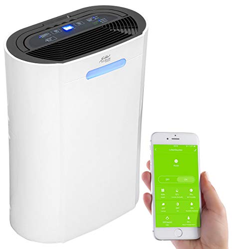 Luftentfeuchter WLAN: Luftentfeuchter, 10 l/Tag, für Amazon Alexa & Google Assistant, 265 W (Luftentfeuchter Bautrockner)