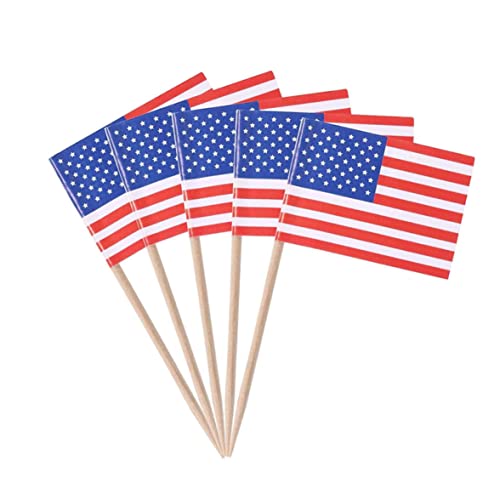 100pcs Carta Bandiera Americana Picks, Piccolo Stuzzicadenti,...