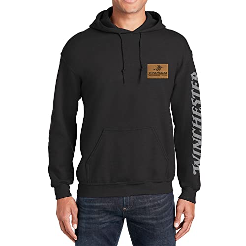 Winchester Legend Collection Rider Crest Banner Made in the USA Fleece Pullover Hooded Sweatshirt for Men4