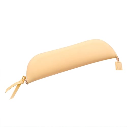 Miniatura 1 de LNWSZK Soporte de cepillo de maquillaje de viaje, soporte portátil de silicona amarilla para cepillos de cara, bolsa de herramientas de maquillaje