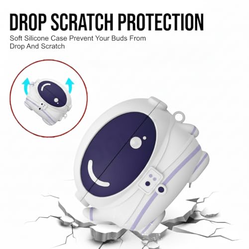 Image of Hamper Silicone Case Cover Compatible for OnePlus Nord Buds 3 | 3 Pro (Astronaut)