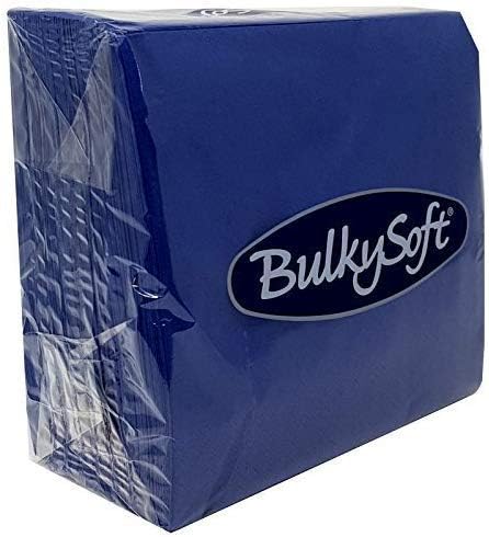 Paper Serviettes Soft Napkins 40x40cm 2PLY BulkySoft Solid Colours Choose Colours (Dark Blue, 100)